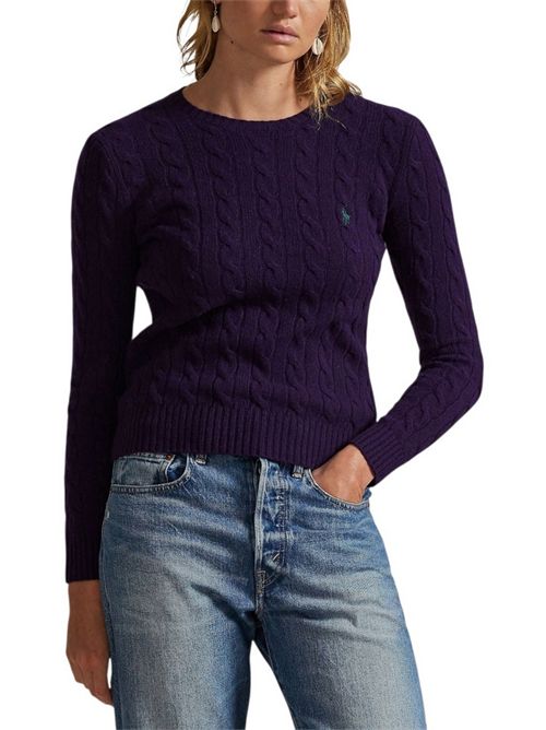 girocollo donna a trecce viola Ralph Lauren | 211971865011